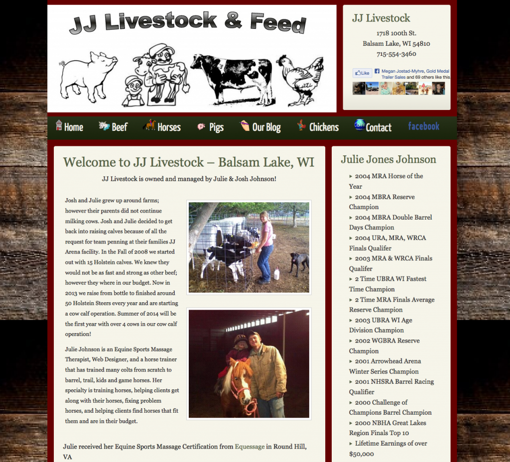 JJ Livestock - Icon's in Drop Down Navigation
