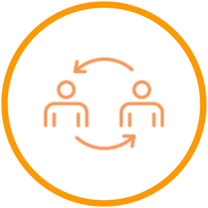 2 man with arrow cycle icon